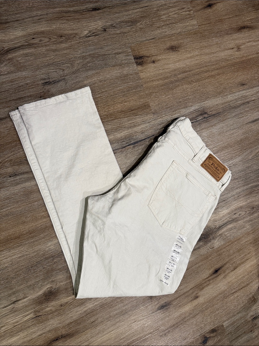 NWT Polo Ralph Lauren Men's Cream Slim Straight Jeans Sullivan Slim retain $160